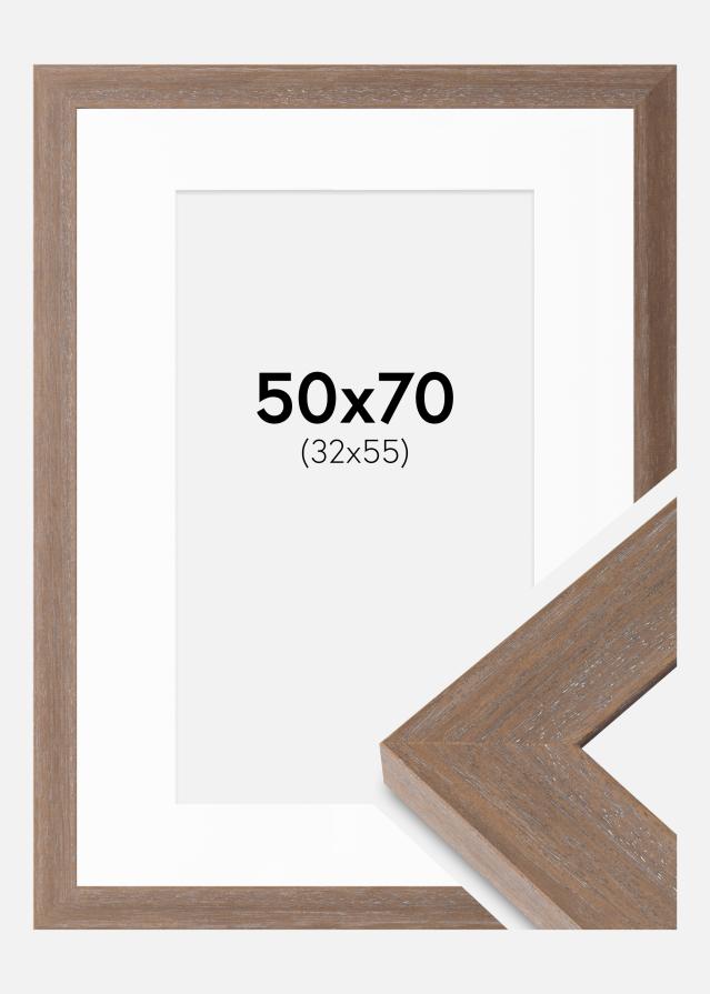 Raam Juno Hall 50x70 cm - paspartuu Valge 33x56 cm