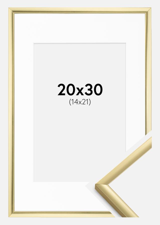 Raam New Lifestyle kuldne 20x30 cm - paspartuu valge 15x22 cm