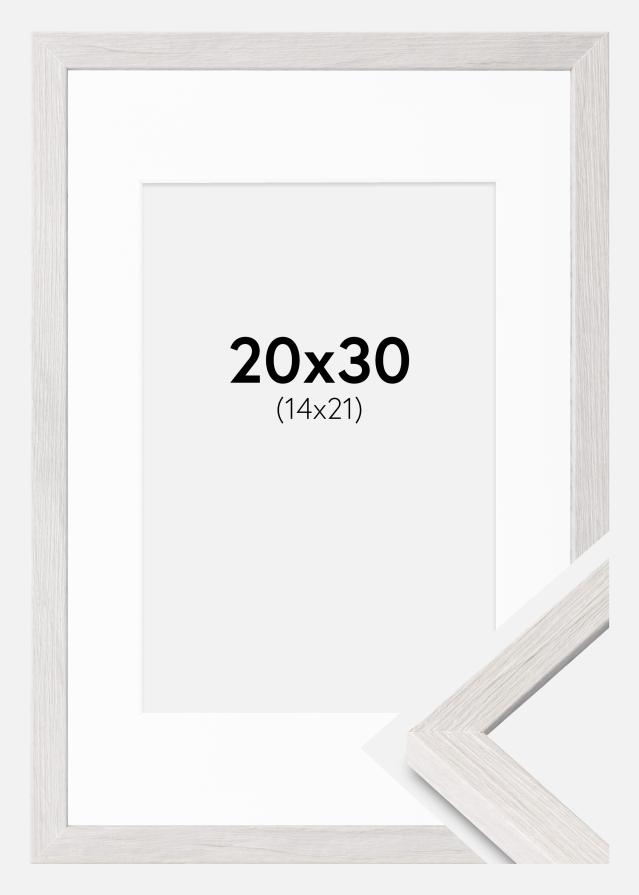 Raam Ares Valge Tamm 20x30 cm - paspartuu Valge 15x22 cm