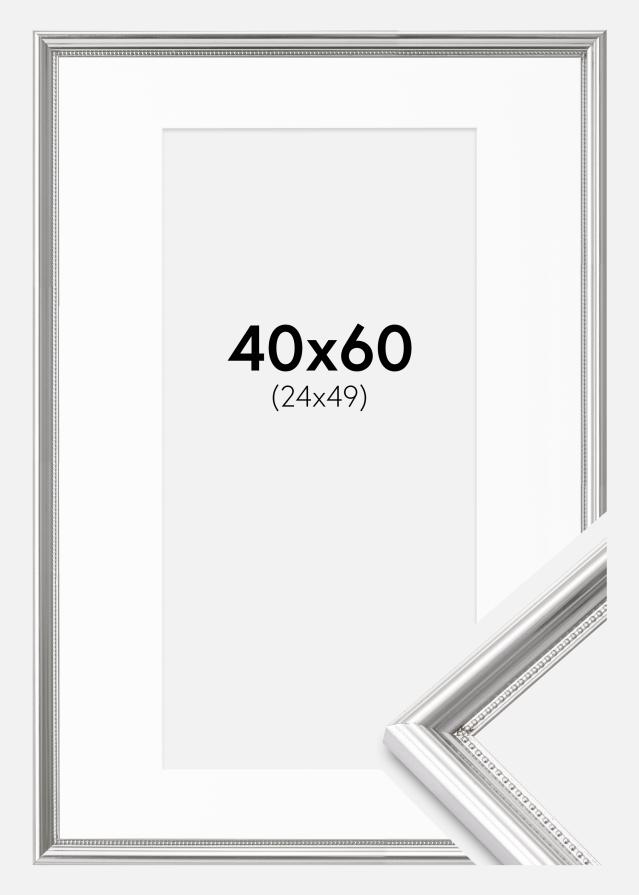 Raam Gala hobedane 40x60 cm - paspartuu valge 25x50 cm