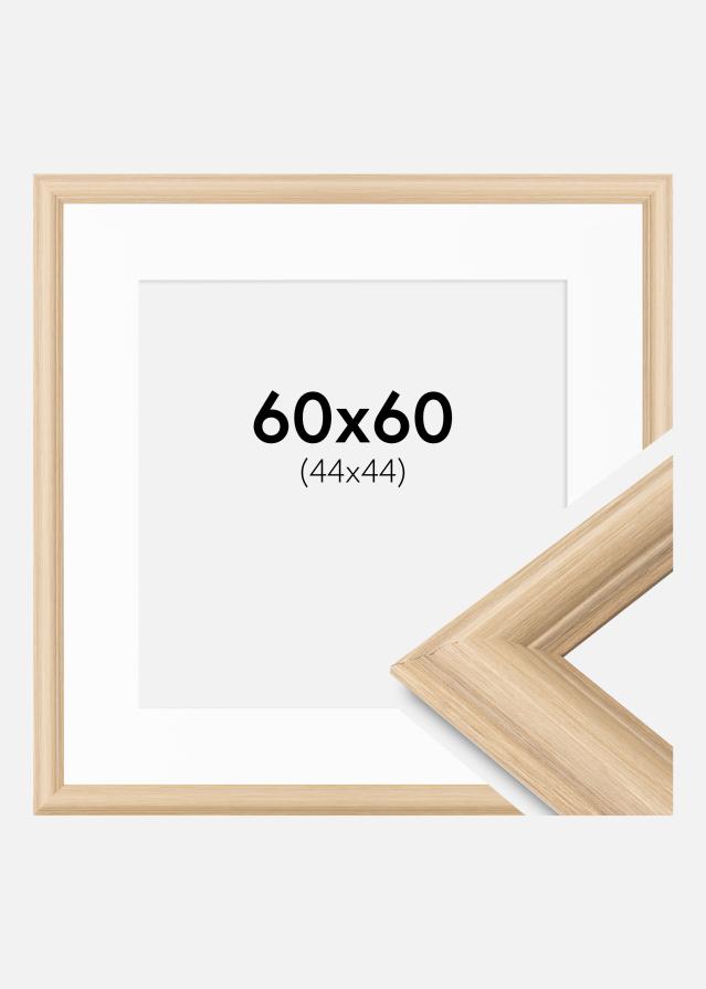 Raam Västkusten tamm 60x60 cm - paspartuu valge 45x45 cm
