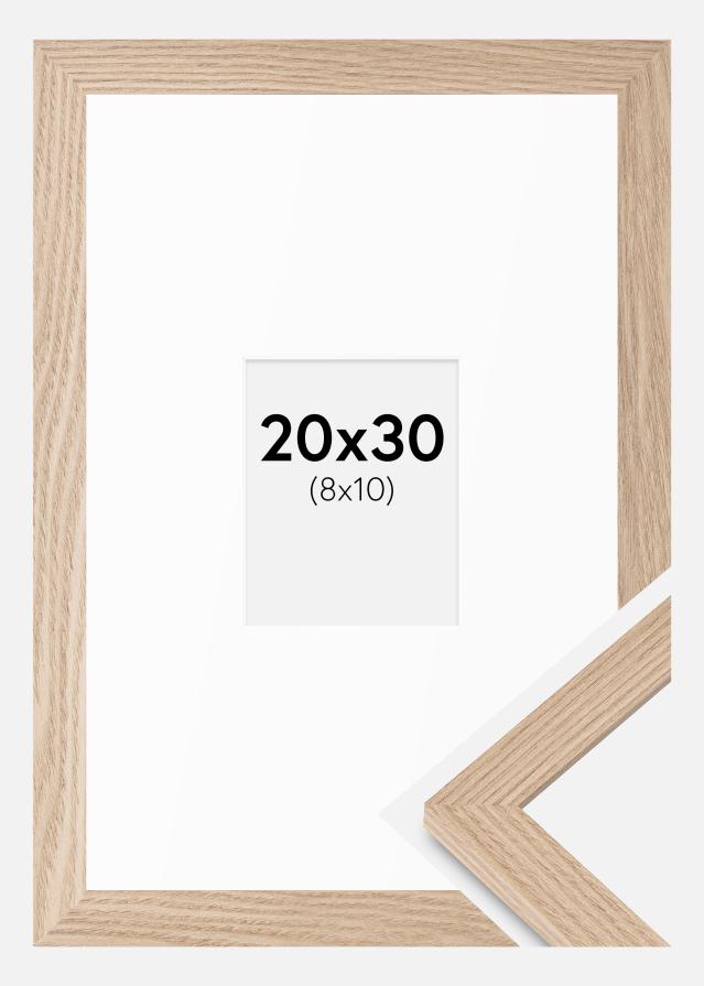 Raam BGA Classic Tamm 20x30 cm - paspartuu Valge 9x11 cm