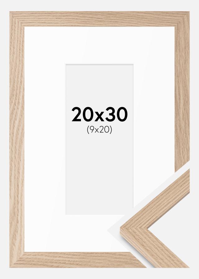 Raam BGA Classic Tamm 20x30 cm - paspartuu Valge 10x21 cm