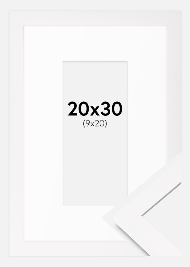 Raam BGA Classic Valge 20x30 cm - paspartuu Valge 10x21 cm