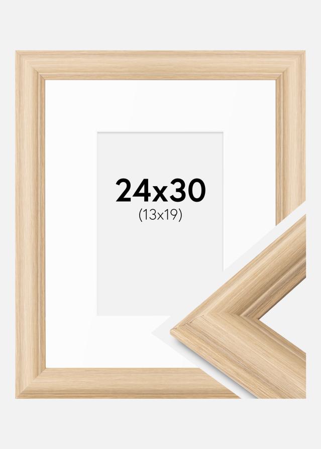 Raam Västkusten tamm 24x30 cm - paspartuu valge 14x20 cm