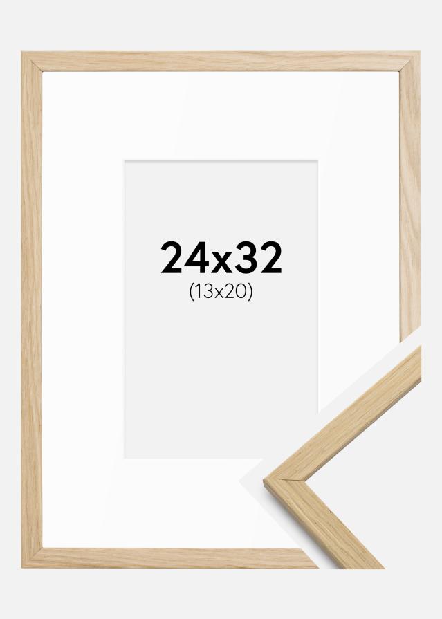 Raam Edsbyn tamm 24x32 cm - paspartuu valge 14x21 cm