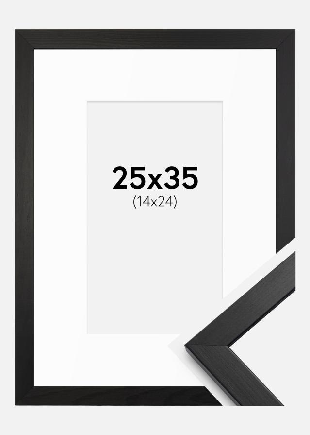 Raam Stilren Must 25x35 cm - paspartuu Valge 15x25 cm