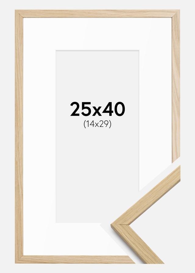 Raam Edsbyn tamm 25x40 cm - paspartuu valge 15x30 cm
