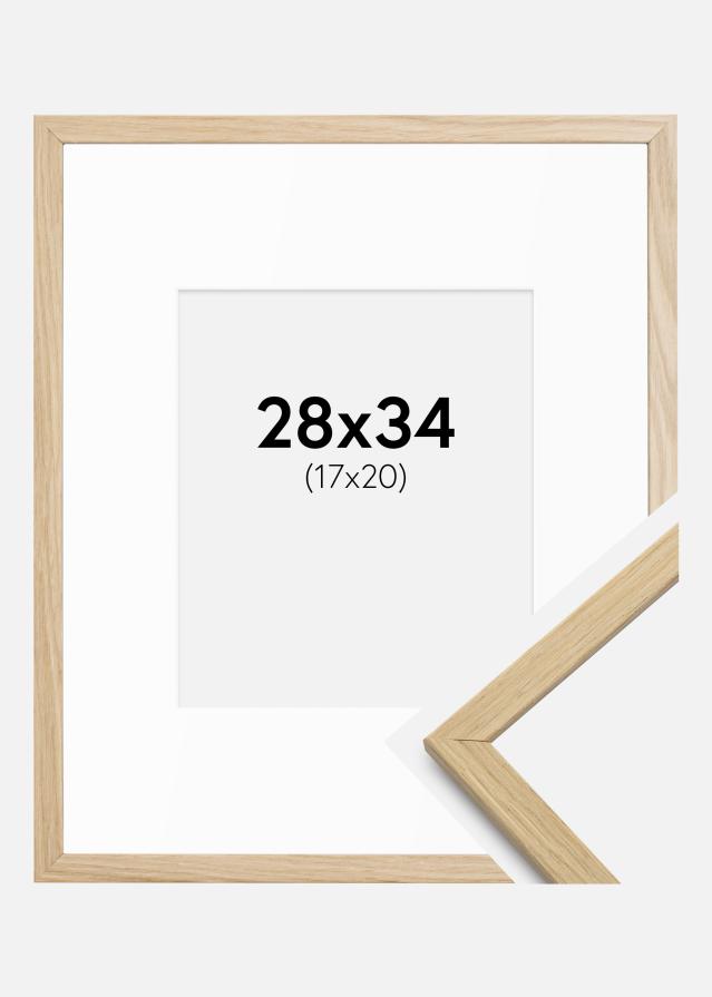 Raam Edsbyn tamm 28x34 cm - paspartuu valge 18x21 cm
