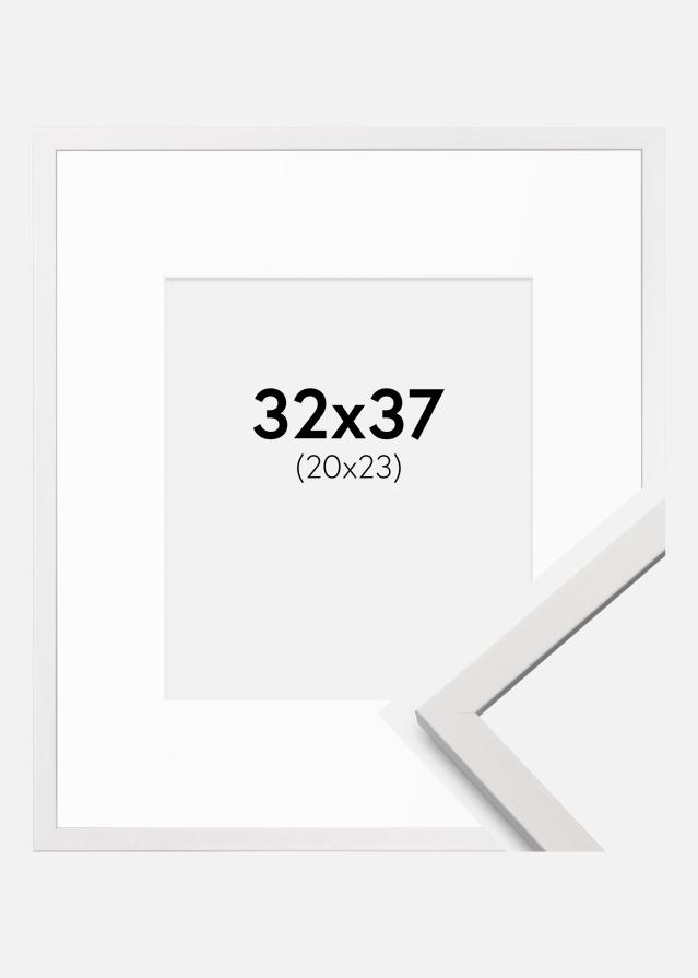 Raam Edsbyn Valge 32x37 cm - paspartuu valge 21x24 cm