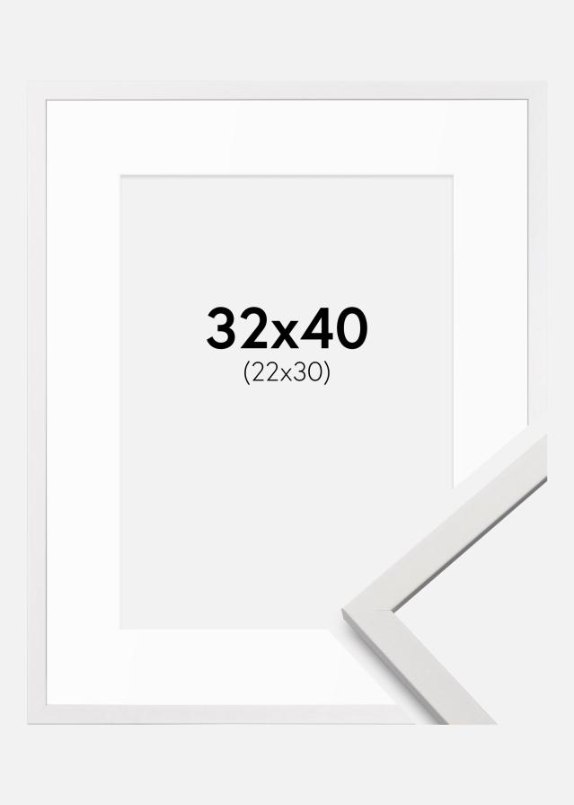 Raam Edsbyn Valge 32x40 cm - paspartuu valge 23x31 cm