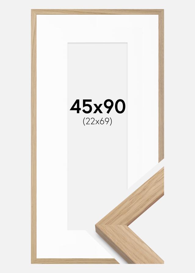 Raam Tamm Puit 45x90 cm - paspartuu Valge 23x70 cm