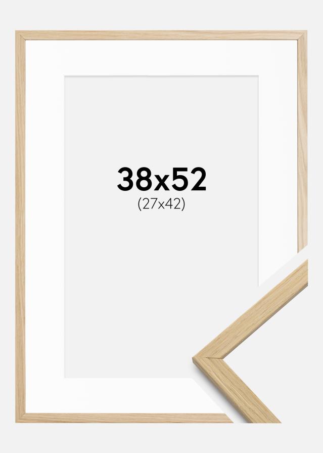 Raam Edsbyn tamm 38x52 cm - paspartuu valge 28x43 cm