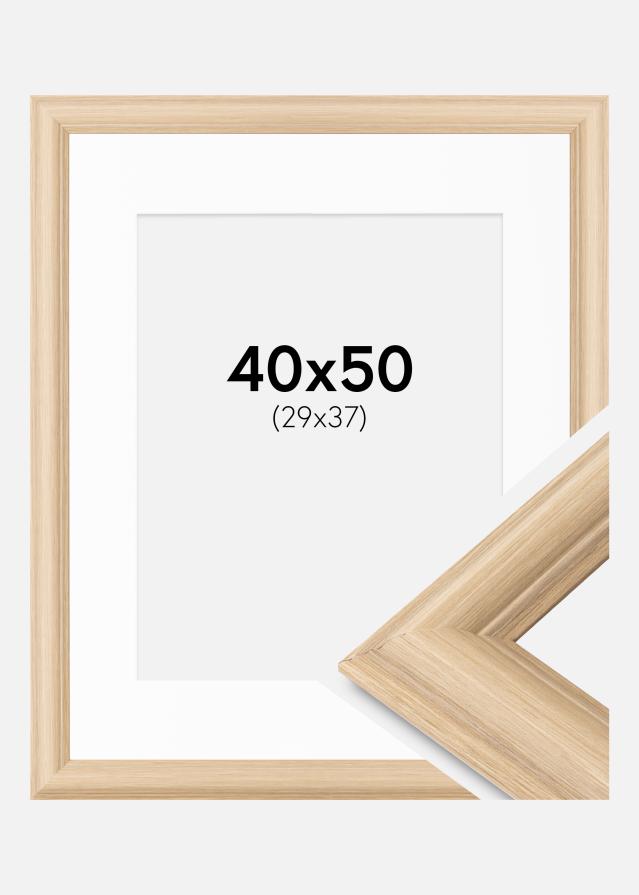 Raam Västkusten tamm 40x50 cm - paspartuu valge 30x38 cm