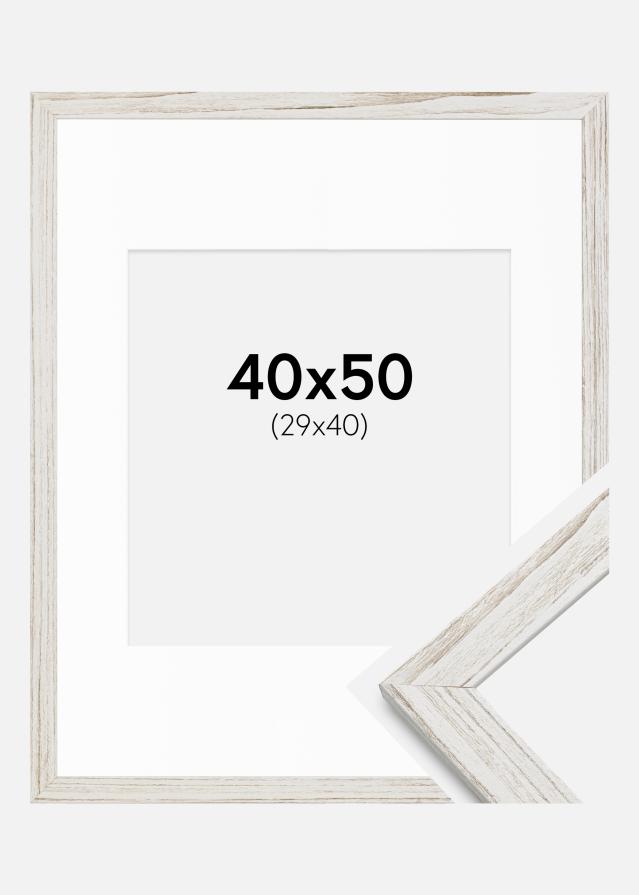 Raam Stilren Vintage Valge 40x50 cm - paspartuu valge 30x41 cm