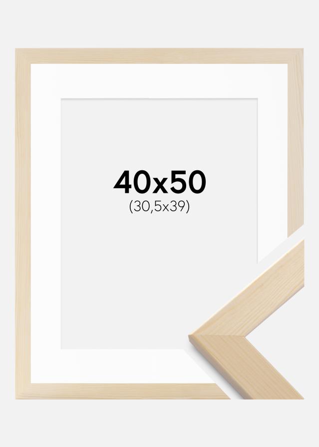 Raam Trendline Loodus 40x50 cm - paspartuu Valge 31,5x40 cm