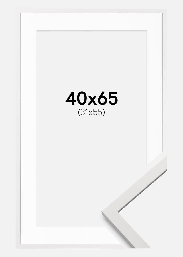 Raam Edsbyn Valge 40x65 cm - paspartuu valge 32x56 cm