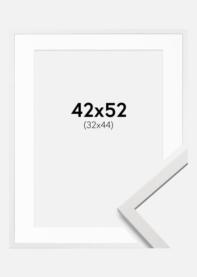Raam Edsbyn Valge 42x52 cm - paspartuu valge 33x45 cm