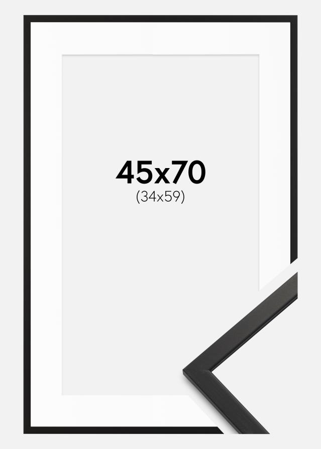 Raam Edsbyn Must 45x70 cm - paspartuu Valge 35x60 cm