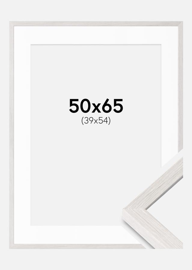 Raam Ares Valge Tamm 50x65 cm - paspartuu Valge 40x55 cm