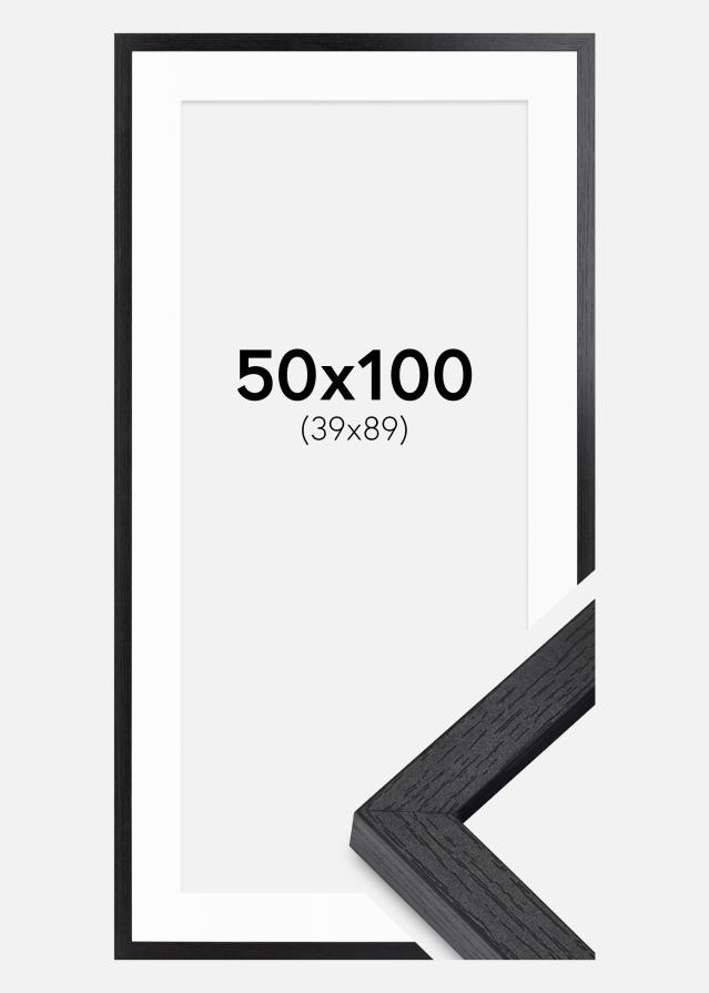 BGA karbiraam must 50x100 cm– paspartuu valge 40x90 cm