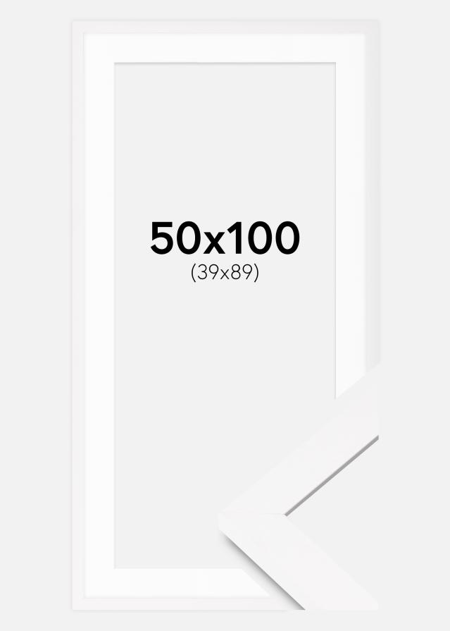 Raam BGA Classic Valge 50x100 cm - paspartuu Valge 40x90 cm