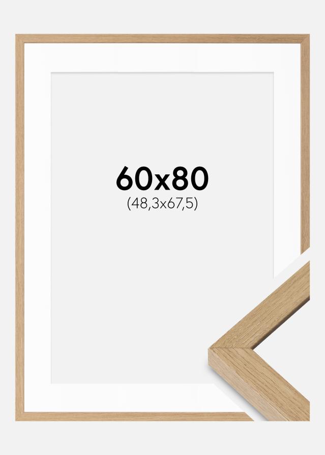 Raam Hermes Loomulik tamm 60x80 cm - paspartuu valge 49,3x68,5 cm