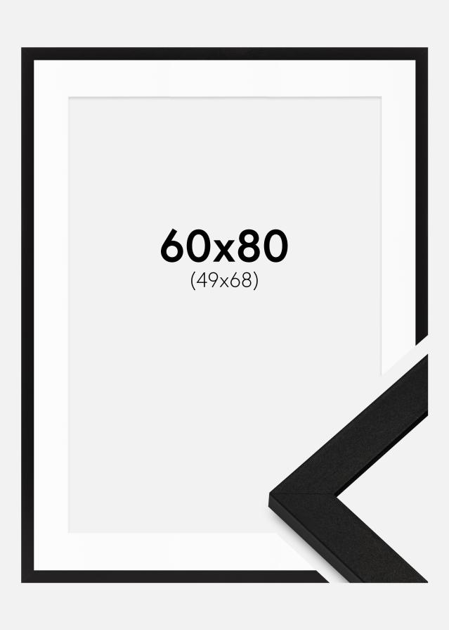 Raam BGA Classic Must 60x80 cm - paspartuu Valge 50x69 cm