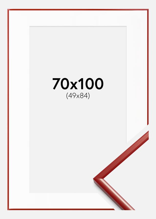 Raam New Lifestyle Röd 70x100 cm - paspartuu Valge 50x85 cm
