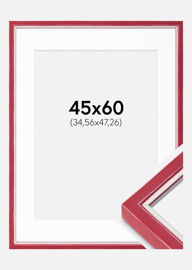 Raam Diana Punane 45x60 cm - paspartuu valge 14x19 tolli