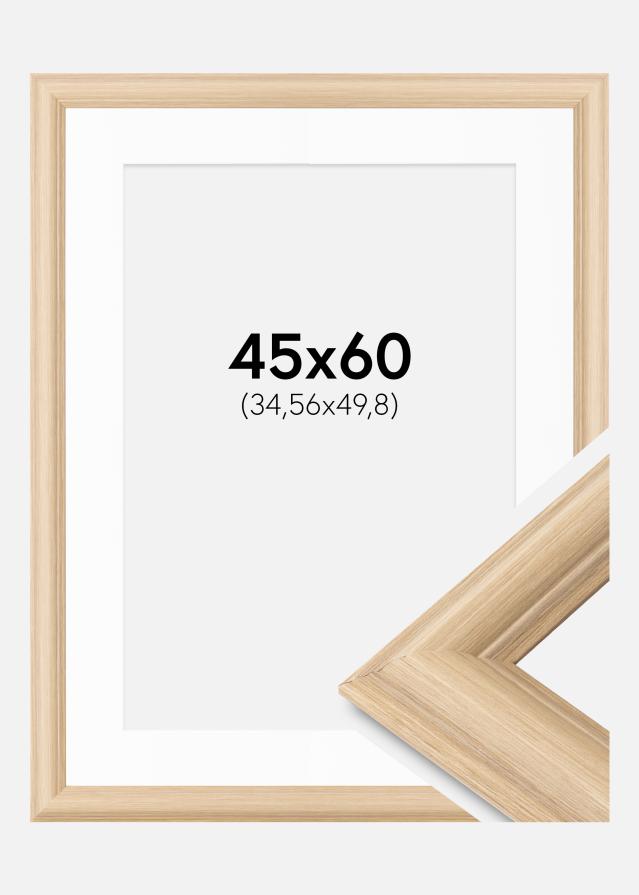 Raam Västkusten tamm 45x60 cm - paspartuu valge 14x20 tolli