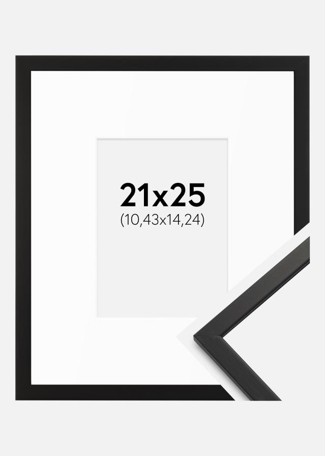 Raam Edsbyn Must 21x25 cm - paspartuu valge 4,5x6 tolli