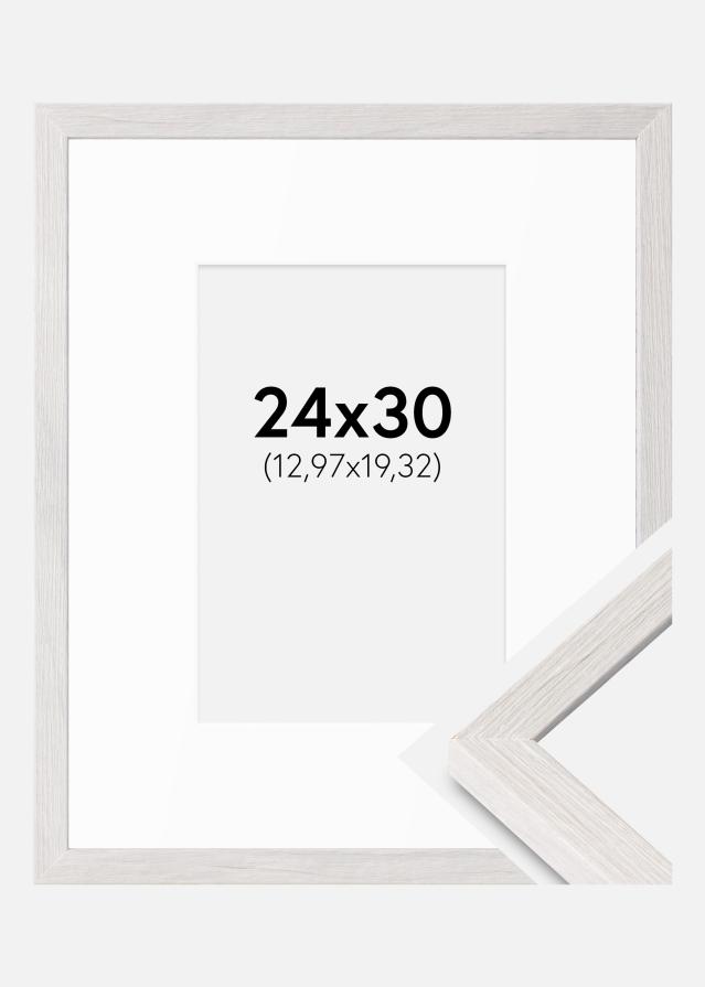 Raam Ares Valge Tamm 24x30 cm - paspartuu Valge 5,5x8 tolli