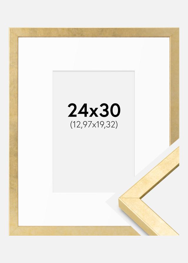 Raam Ares Kuldne 24x30 cm– paspartuu valge 5,5x8 tolli