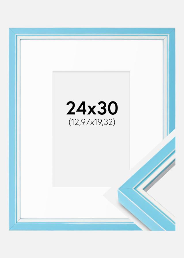 Raam Diana Helesinine 24x30 cm - paspartuu valge 5,5x8 tolli
