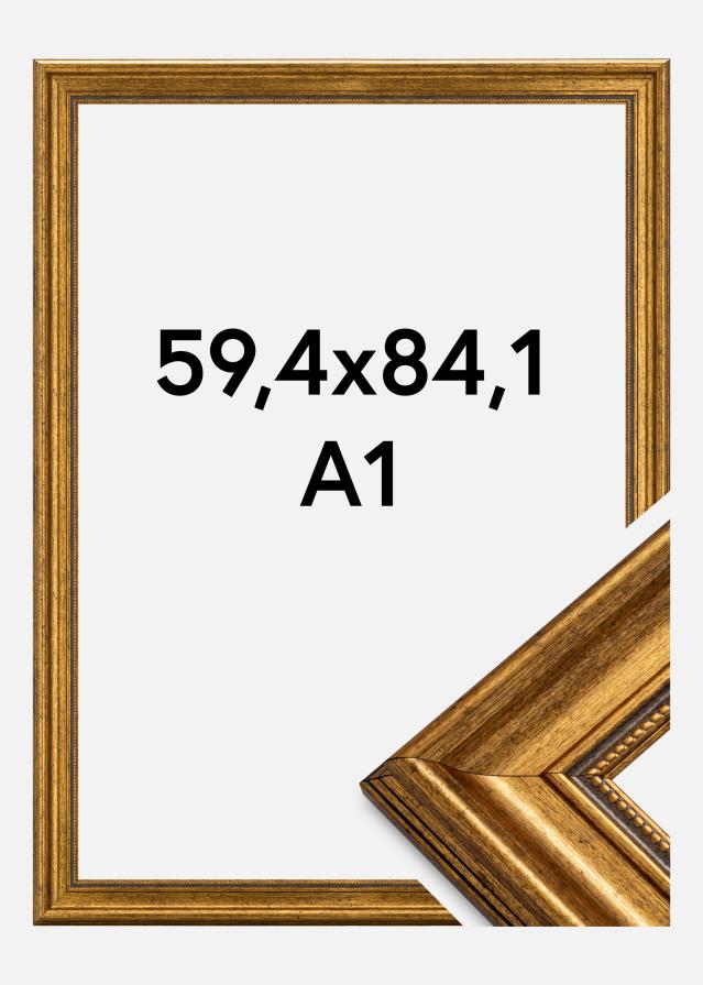 Raam rokokoo Akruulklaas kuldne 59,4x84,1 cm (A1)