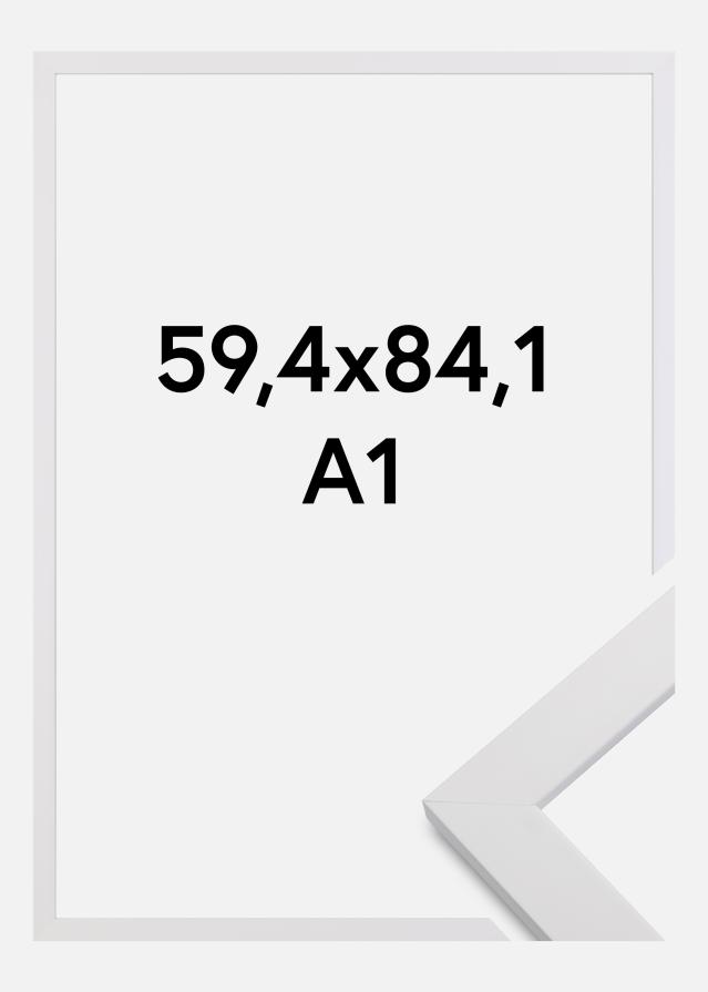 Raam White Wood Akruulklaas 59,4x84,1 cm (A1)