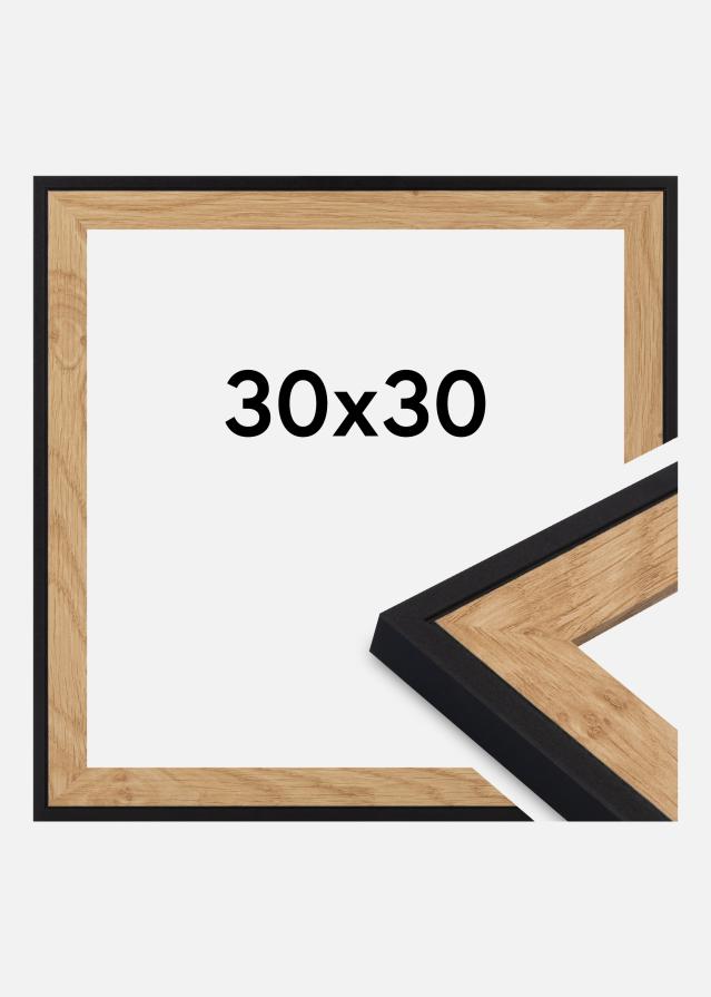 Raam Iris Akrüülklaas Must 30x30 cm