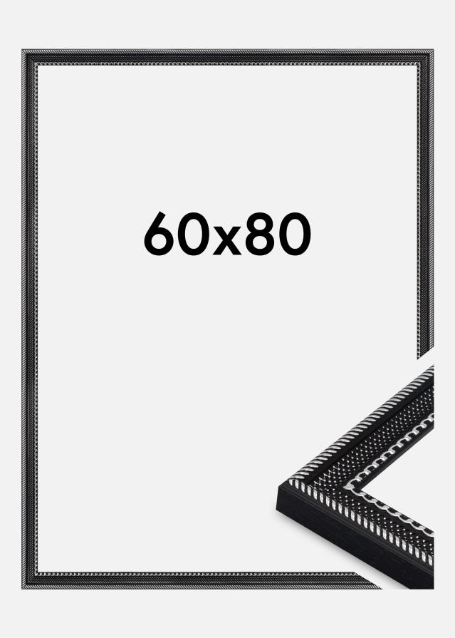 Raam Trellis Akrüülklaas Must 60x80 cm