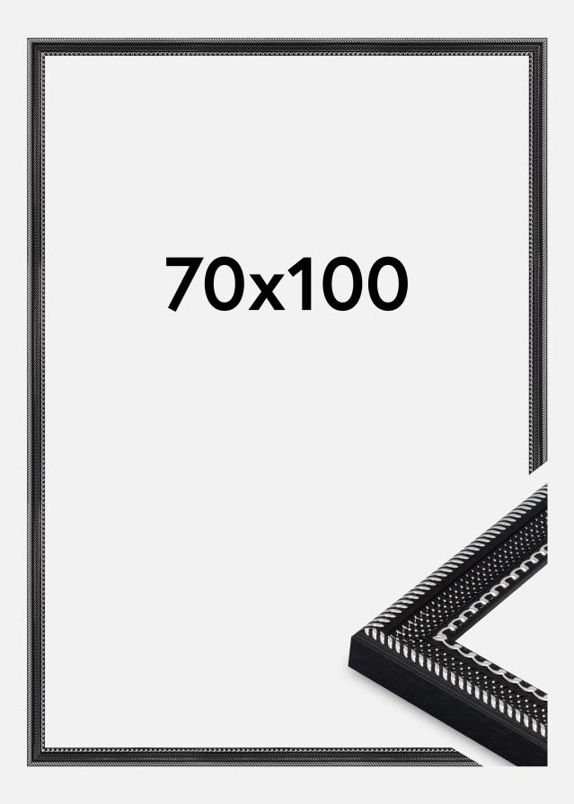 Raam Trellis Akrüülklaas Must 70x100 cm