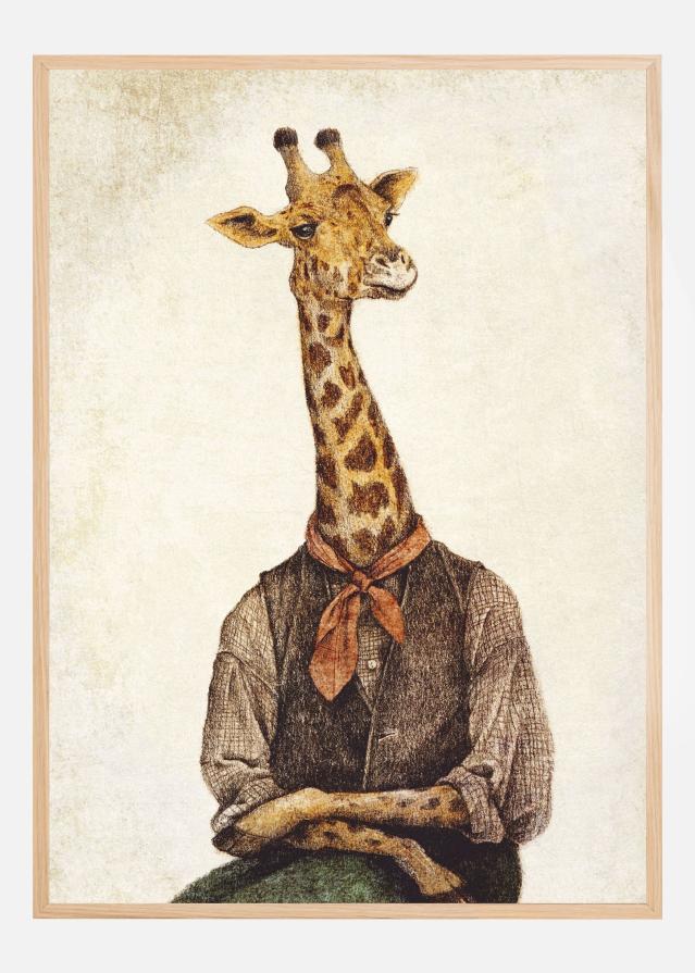 Giraffe With A Human Body Plakat