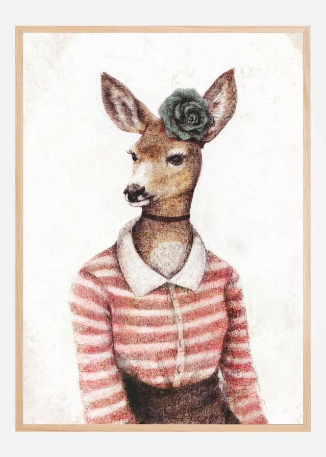 A Deer With A Human Body Shape Plakat