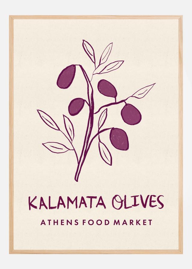 Kalamata Olives Athens Food Market Greece Plakat