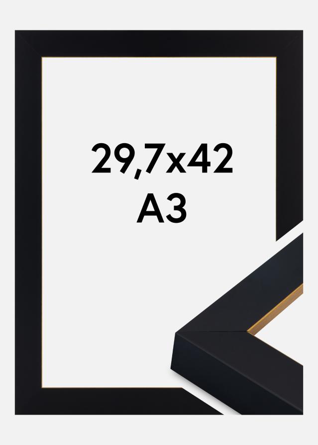 Raam Sussex Akrüülklaas Must/Kuld 29,7x42 cm (A3)