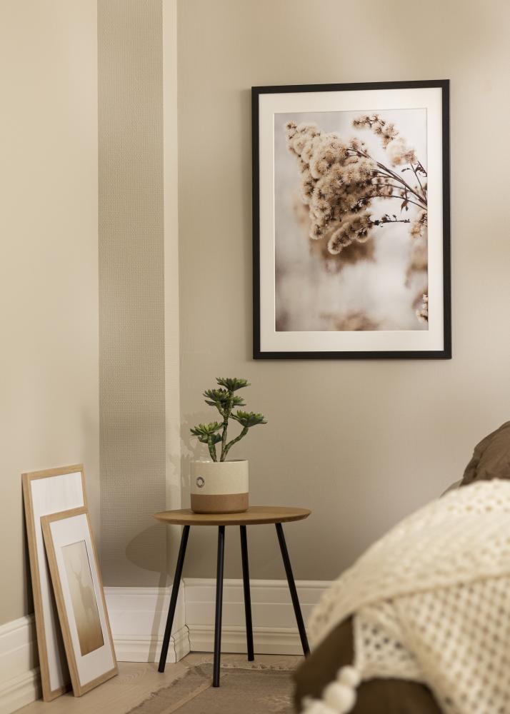 Raam Stilren must tamm 70x100 cm - paspartuu valge 24x36 tolli