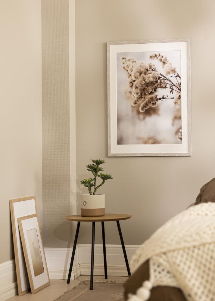 Raam Stilren Helehall tamm 42x59,4 cm - paspartuu Valge 25x38 cm