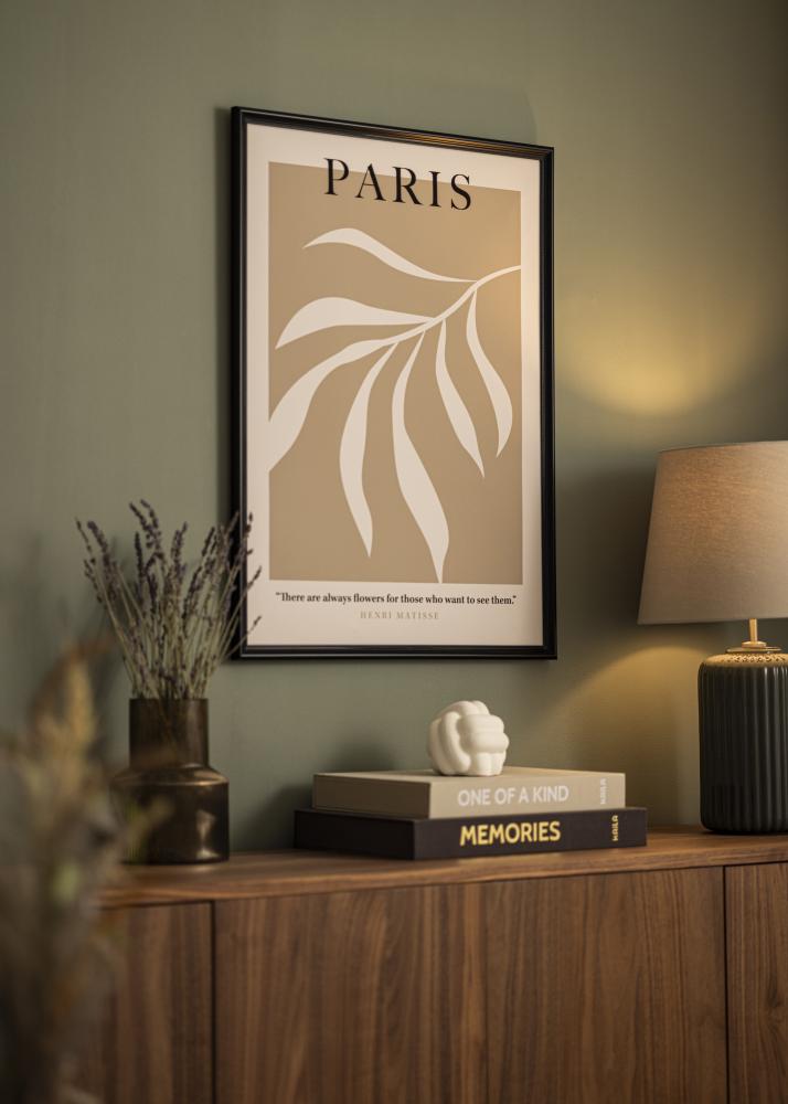 Raam Gala Must 40x50 cm - paspartuu Valge 29x39 cm