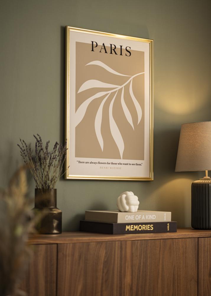 Raam Gala Kuldne 40x50 cm - paspartuu Valge 30x38 cm