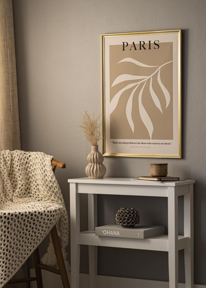 Raam Gala Kuldne 40x50 cm - paspartuu Valge 30x38 cm