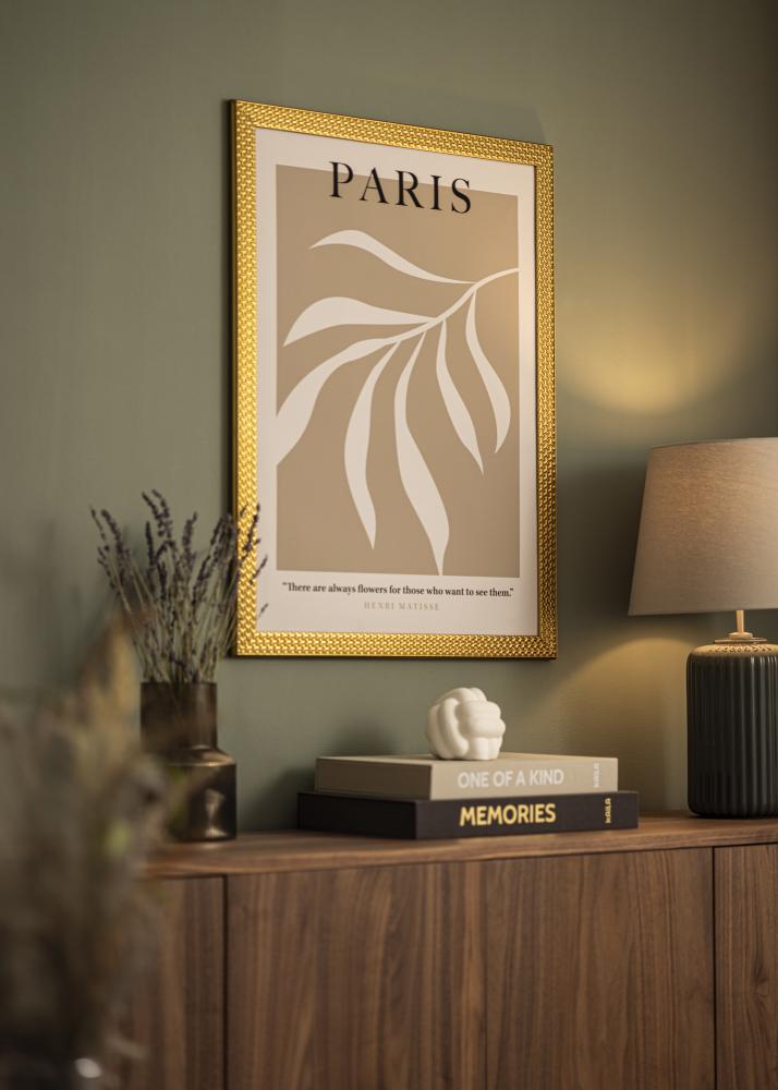 Raam Grace Kuldne 40x50 cm - paspartuu Valge 11x15 tolli